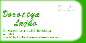 dorottya lajko business card