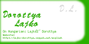 dorottya lajko business card